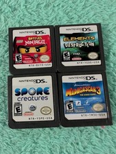 Nintendo DS Bundle 4 Games LegoNinjago,ElementsofDestruction,Madagascar3,SporeCr