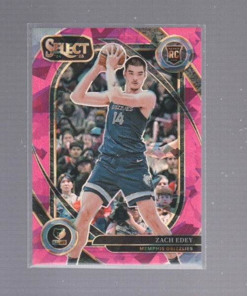 ZACH EDEY 2024 25 PANINI SELECT NBA SP RC COURTSIDE PINK CRACKED ICE PRIZM /99