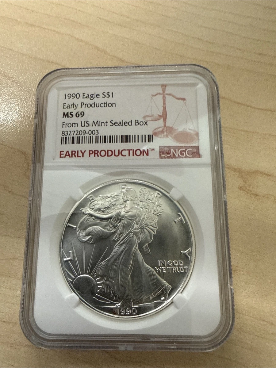 American Eagle MS 69 Graded 1990 Silver Bullion Coins for sale | eBay