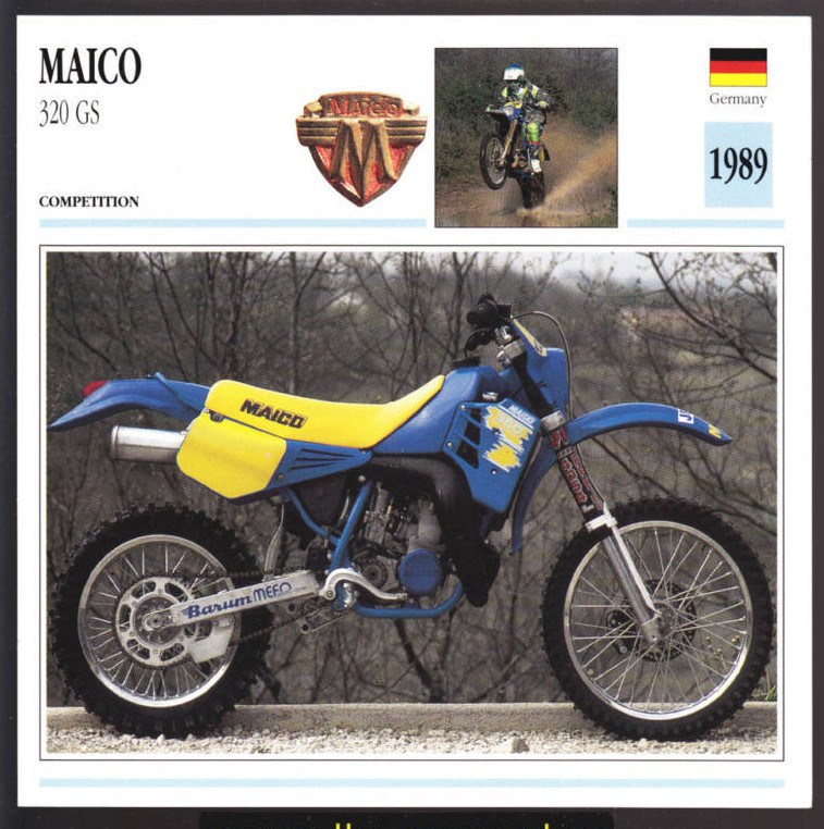 1989 Maico 320cc GS German Motocross Enduro Motorcycle Photo Spec