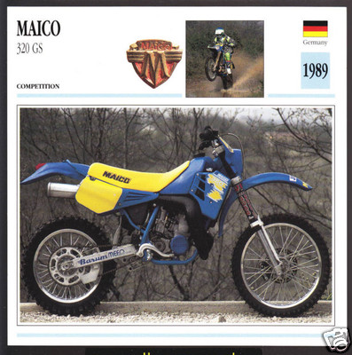 1989 Maico 320cc GS German Motocross Enduro Motorcycle Photo Spec