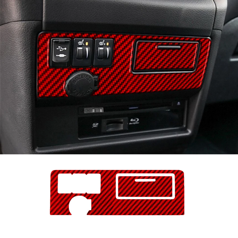 68X Red Carbon Fiber Interior Full Sets Cover Trim Kit For Toyota Sienna 2015-20 - Image 4 of 4