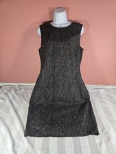 Women Tahari French Toast Snakeskin Print Michaela Sheath Dress Size 14 NWT $228