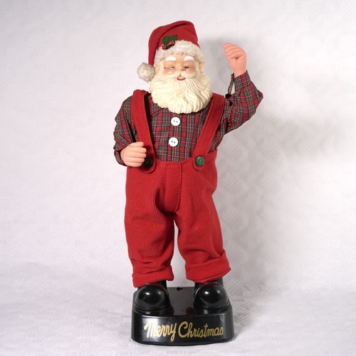 Vintage "retty" großer Weihnachtsmann - singt und tanzt - beweglich Musik Figur - Bild 2 von 12