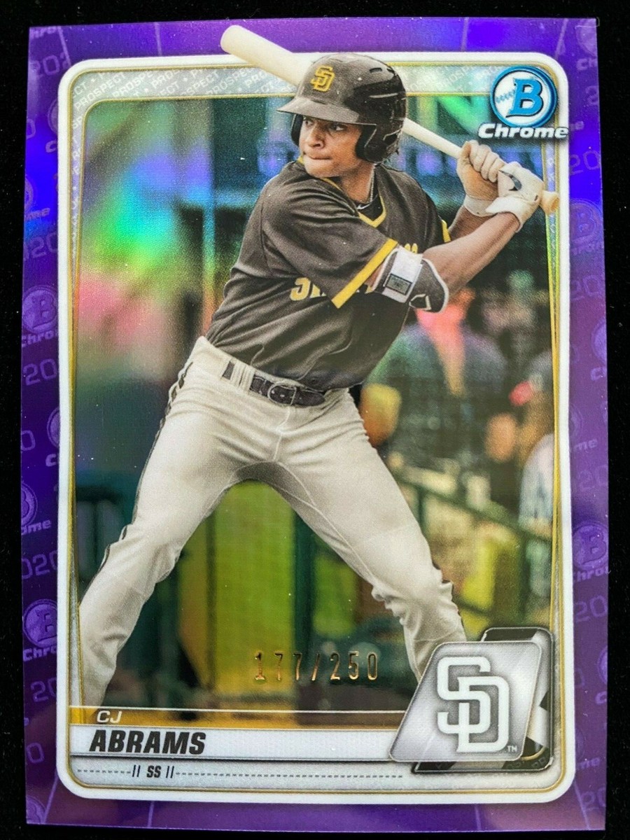 2020 Bowman Chrome CJ ABRAMS #BD-189 PURPLE REFRACTOR #177/250