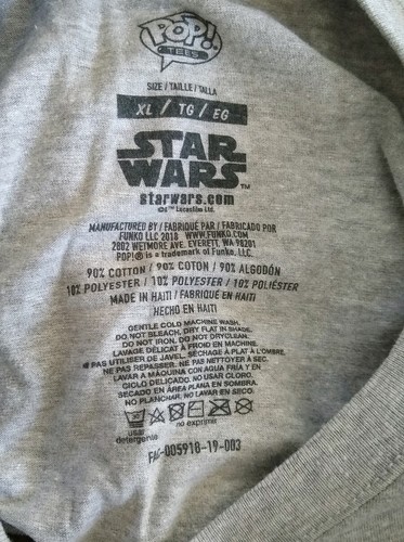 Men's Star Wars Crew Neck Graphic Tee Short Sleeve Heather Gray T-shirt Size XL - 第 11/12 張圖片