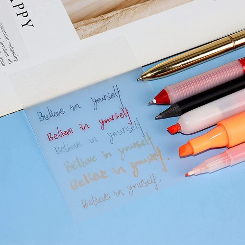 50 Sheets Transparent Sticky Notes Pad Waterproof Self-Adhesive Clear Memo Note - Picture 7 of 15