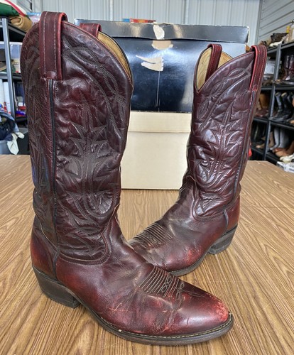 Vintage TONY LAMA 8.5 EE 2996 Black 
