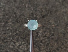 925 Sterling Silver Natural Aqua Chalcedony Gemstone Rings For Women All Sizes