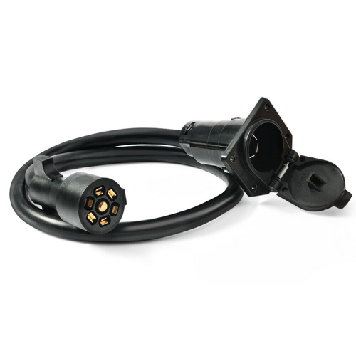 3 Feet 7 Way RV Trailer Extension Cord Gooseneck Trailer Light Wiring Cable Plug eBay