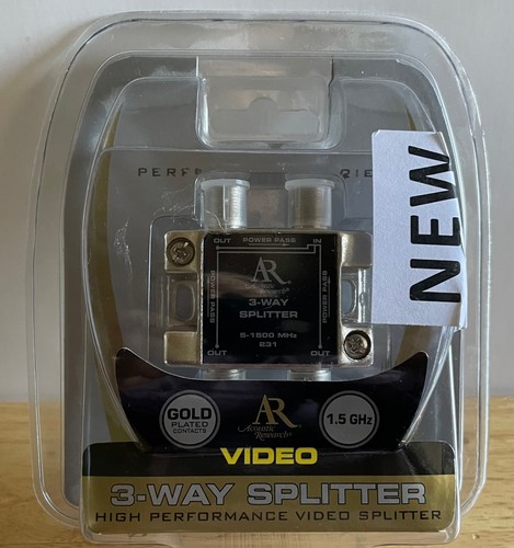 3-Way High Performance Video Splitter AR Video Gold Platted Contacts 1.5 GHz