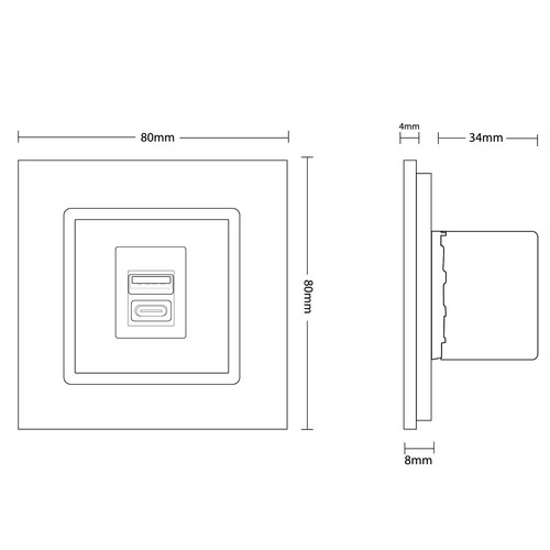 LIVOLO Touch Sensor Lichtschalter Dimmer Wechselschalter Steckdosen Glasrahmen - Bild 249 von 257
