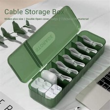 Reusable Cable Storage Box Organizer Charger Cord Storage Box With 7 Compartment