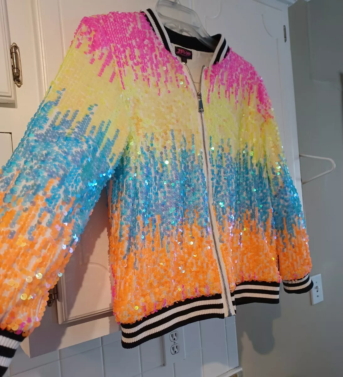 Jojo siwa shop rainbow sequin jacket