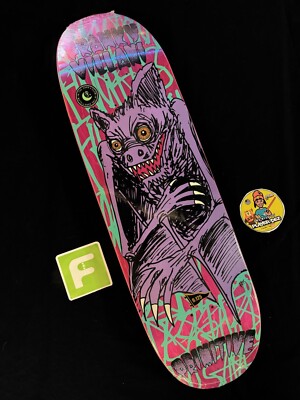 SUPER RARE Franky Villani Bat Primitive Skateboard Deck 9.125 Egg
