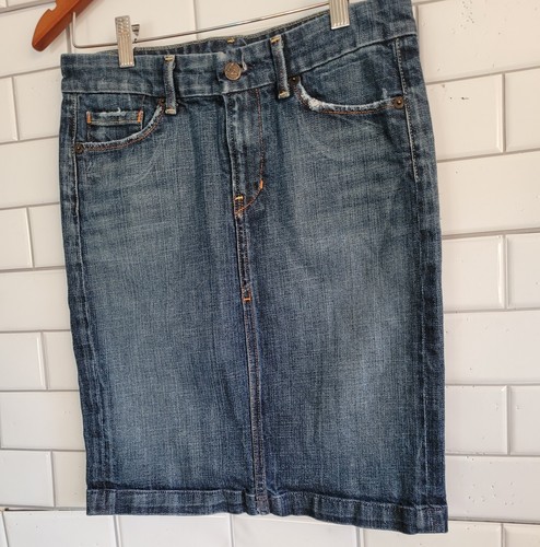 Citizens Of Humanity Sophia #300 Stretch Denim Knee Pencil Length Skirt Front... - Picture 2 of 9