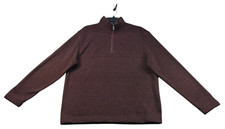 Van Heusen Sweater Mens Size Large Burgundy Long Sleeve Classic Fit