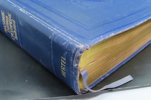 Holy Bible Masonic Edition Cyclopedic Indexed Red Letter Pub John Hertel 1949 - Picture 3 of 24