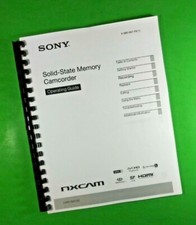Owners Manual for Sony HXR NX100 Video Camera 121 Pages W/Clear Covers 