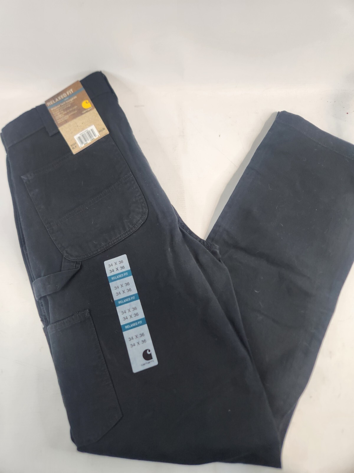 Carhartt Men's Relaxed Fit Washed Twill Dungaree Pant Black 34x36 eBay