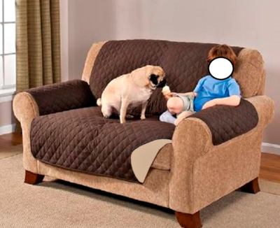 Wende-Schutzdecke 2 in 1, 2er Couch “ Mit Thermofunktion Überwurf Decke
