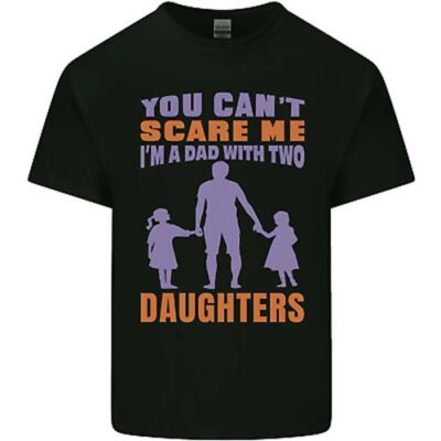 Dad mit Zwei Daughters Lustig Väter Tag Herren Baumwolle T-Shirt