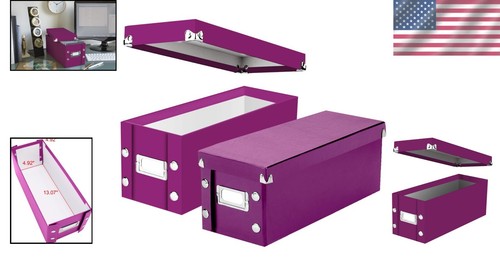 Elegant Berry CD Holder Set - Sturdy Disc Storage with Labeling Feature - Picture 2 of 8
