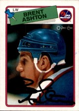 Brent Ashton Signed Auto 1988-89 O-Pee-Chee card Winnipeg Jets