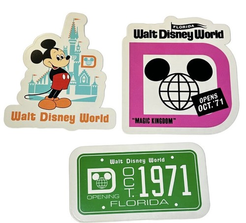 Walt Disney World Park Magic Kingdom 50th Anniversary Metal Sign Set Florida New - 第 1/2 張圖片