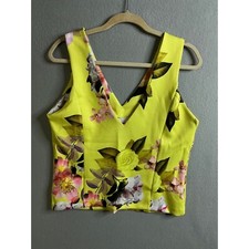 Bold Elements Top Women's Large Floral Print Tank Top Sleeveless V-Neck Party