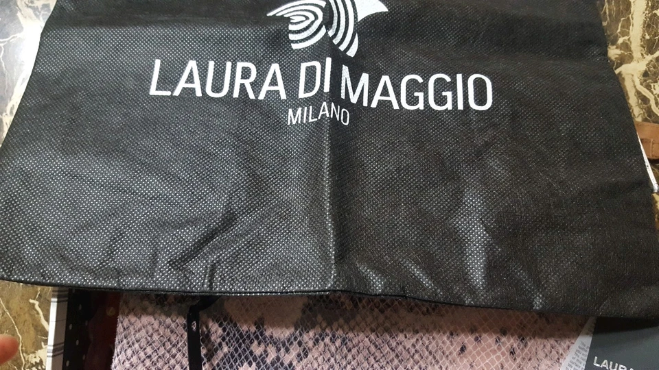 Bolso sin asas con estampado de serpiente Laura Di Maggio nuevo con etiquetas bolsa antipolvo caja de regalo Foto 2 de 4
