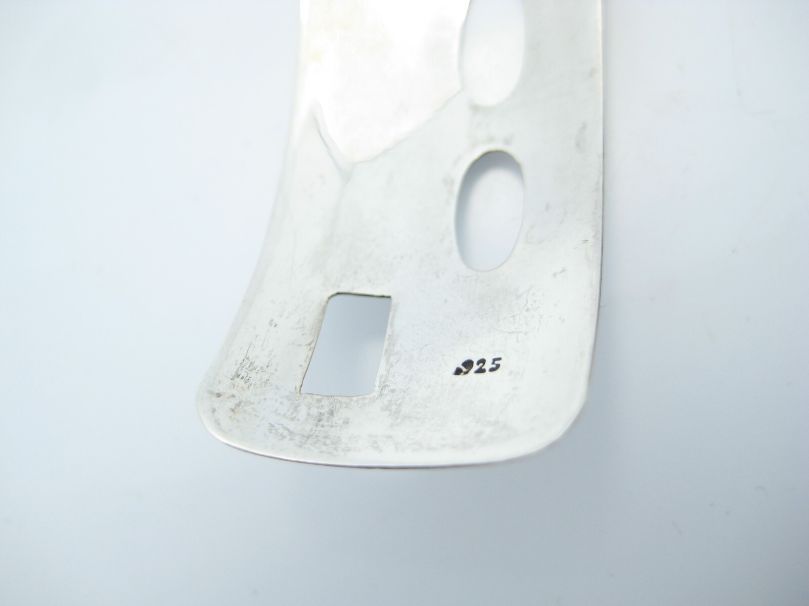 Sterling Silver Modernist Rectangular Pendant Cha… - image 2