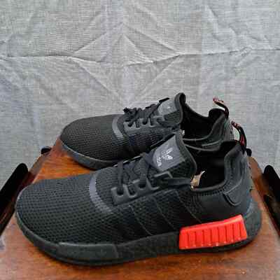 Adidas NMD Boost Black Solar Red Mens size 13 Sneaker FV8162