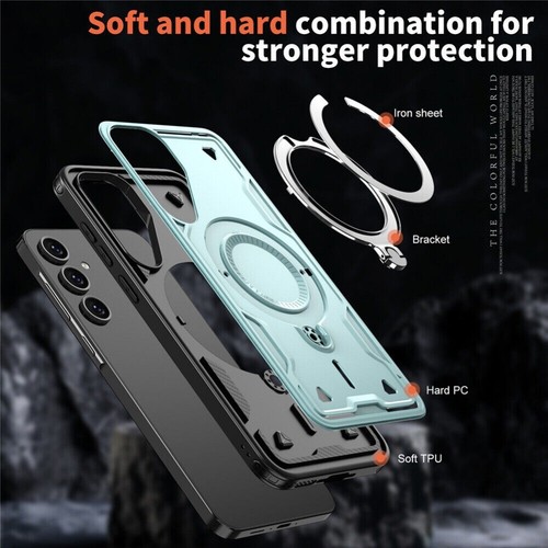 For Samsung Galaxy A16 A05S A15 A25 A35 A55 A14 Shockproof Ring Stand Case Cover - Picture 29 of 53
