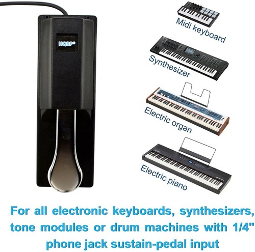Pédale De Sustain Pour Clavier Yamaha PSR - Style Piano, Connecteur 6.3mm - Compatible Nombreux Modèles - 9
