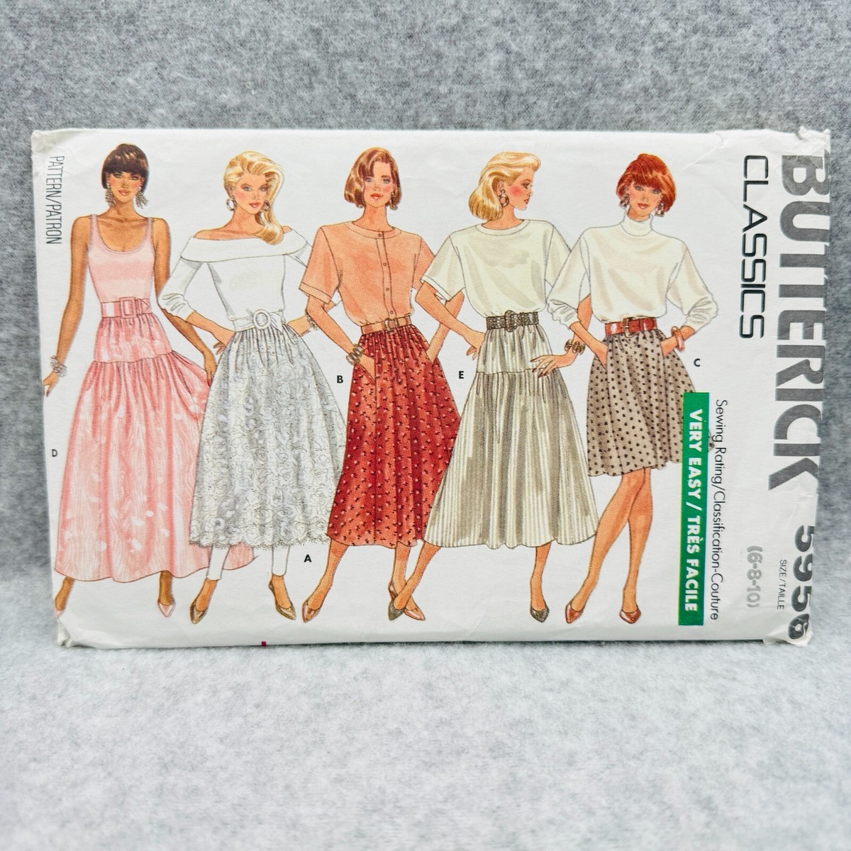 Butterick 5956 A Line Skirts Drindl Style Misses Size 6 10 Sewing Pattern  Easy | eBay