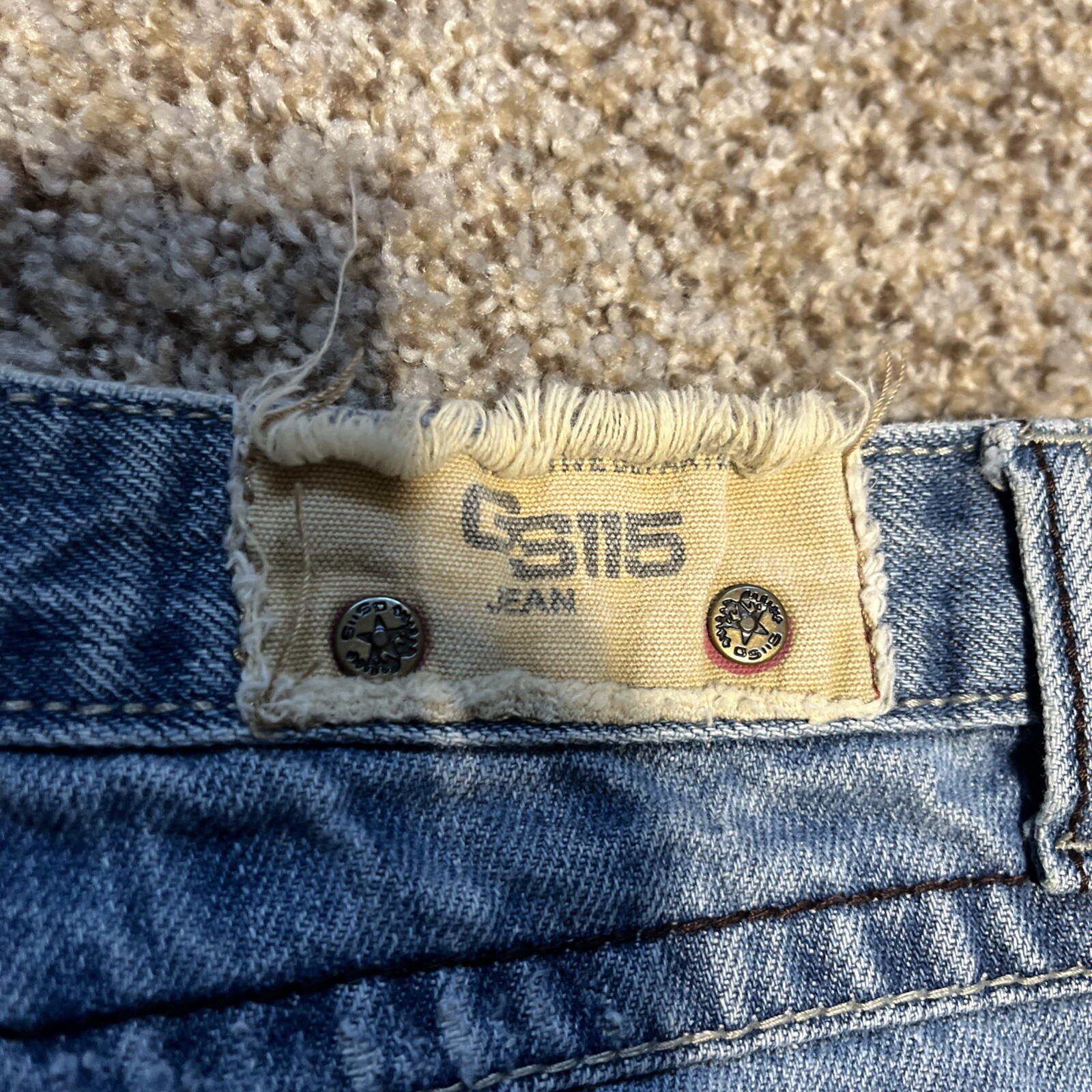 GS115 Brand Men's Blue Jeans Original Brand Size 38 (35 X 32.5 ) Flap Pocket - View 17
