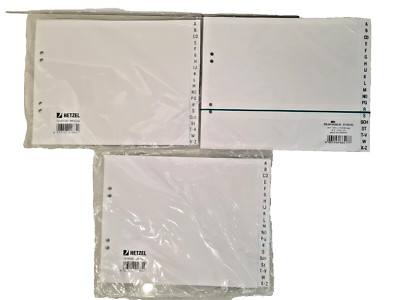 3  Sätze DURABLE Hetzel Ordnerregister Halbformat A-Z weiß 20-teilig