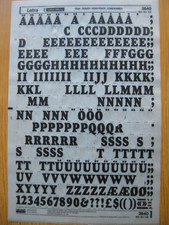 1 x Letraset  Upp/Num GOUDY HEAVYFACE CONDENSED 60pt  15mm Sheet 2840   (bb)