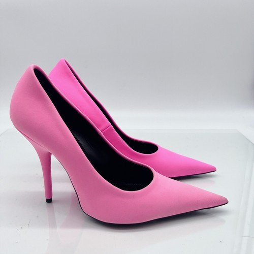 Balenciaga Knife 110mm Pionted Toe Heel Pump Pink Jersey Spandex 36.5 US6.5 $975 - Picture 4 of 10