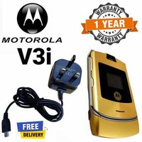 New Motorola RAZR V3i Gold GSM 1.2MP Camera Flip Unlocked Mobile cell Phone