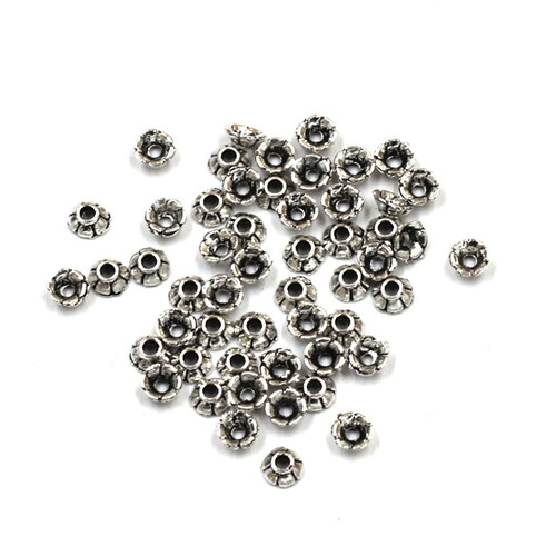 500Pcs End Bead Caps Flower Shape Colors Tiny Fits 4-5mm Beads DIY Jewelry 3mm - Picture 8 of 44