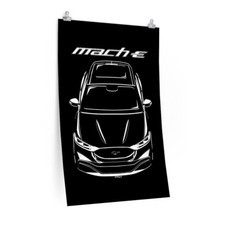 Ford Mustang Mach E SUV 2021 Poster - New Mustang Print Garage Decor Wall Art