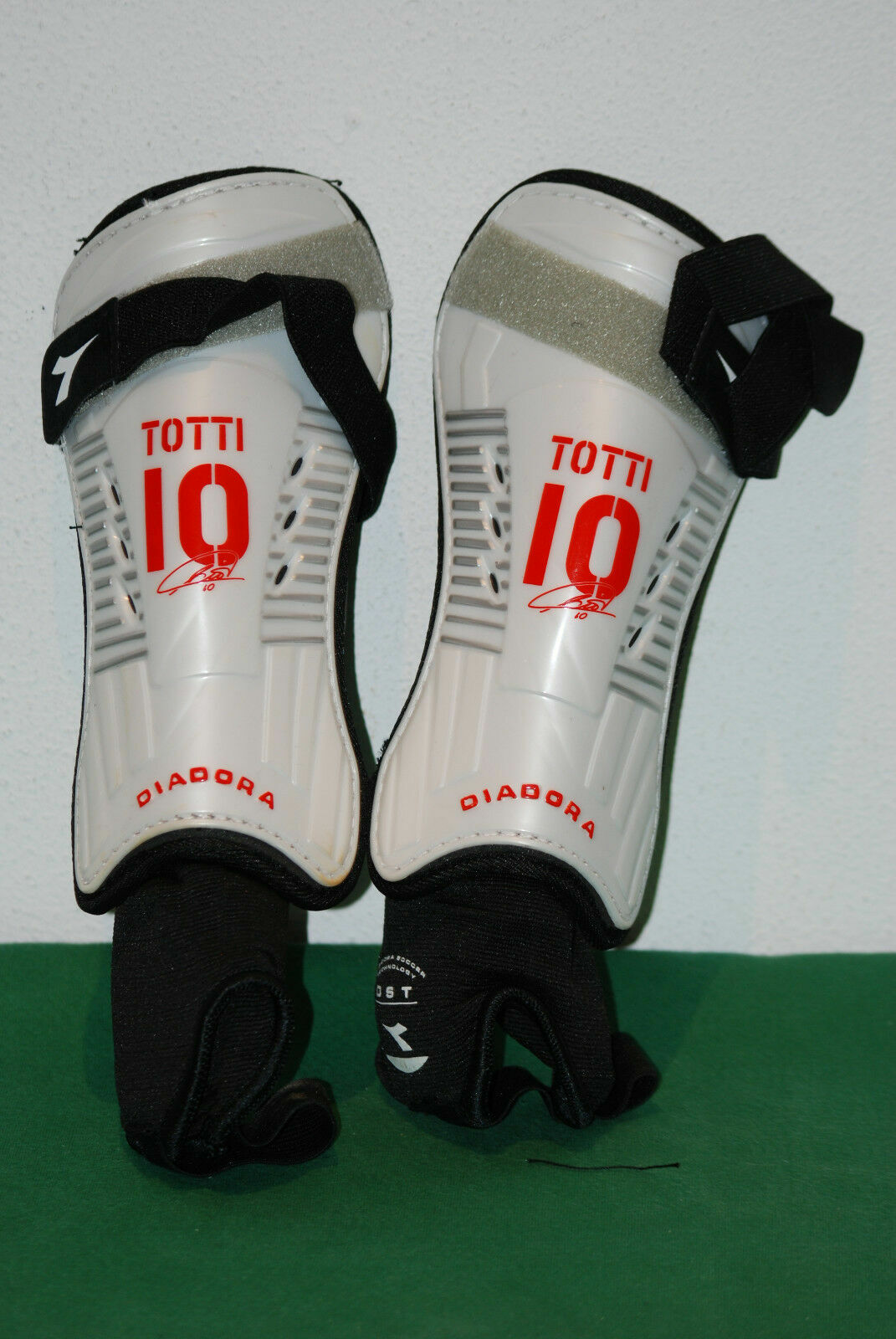 vintage diadora FRANCESCO TOTTI signed ROMA autographed shin guards