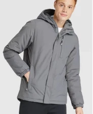 NEW All In Motion Men's Winter Cold Weather Hooded Jacket Size Small