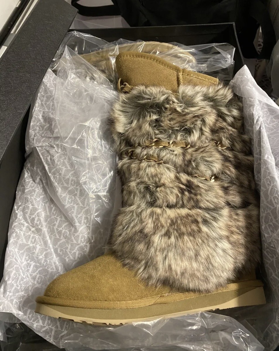 Brand New Australia Luxe Rabbit Atilla Fur Boots UK SIZE *BNIB