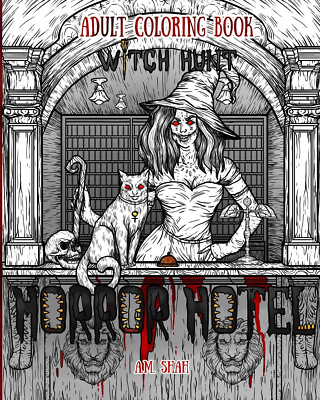 Adult Coloring Book Horror Hotel: Witch Hunt (Paperback or Softback)