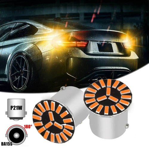 2x Car LED Rear Turn Signal Light Blinker Indicator Amber Bright Lamp 1156 7506 - Picture 9 of 12