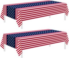 4th of July Tablecloth, American Flag Tablecloths, 54" x 108",