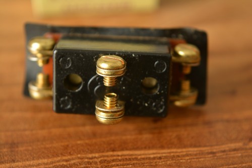 3X Vintage R.S Radio Ersatzteile Schwerlast DPDT elektrische Schalter N.O.S 1940er - Bild 4 von 5